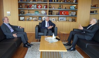 ATMB Başkanı Vehbi Keleş, İSO Başkanı Erdal Bahçıvan’ı ziyaret etti